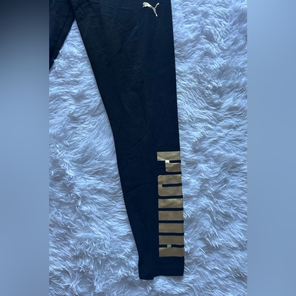 Puma Black & Gold Logo Leggings – Excellent Condition - Picture 4 of 7